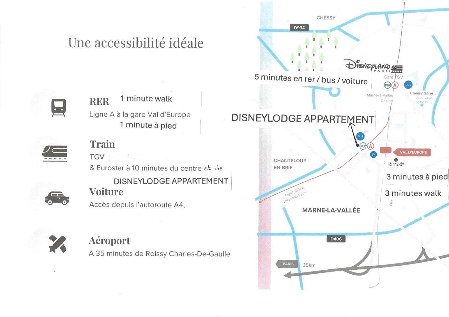 Disney 3 Mn, 14 People , 4 Bedrooms, 2 Parkings Prives Chessy  Exteriér fotografie